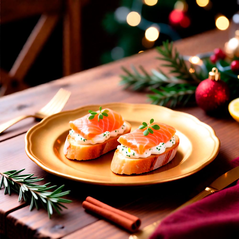 Рецепт брускетты с лососем